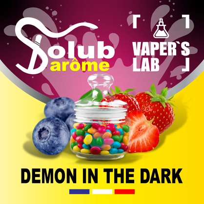 Фото, Видео, Арома для самозамеса Solub Arome "Demon in the dark" (Черника клубника и жвачка) 