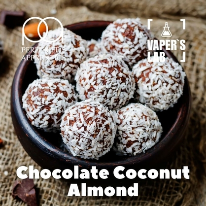 Фото, Видео, Премиум ароматизатор для электронных сигарет TPA "Chocolate Coconut Almond" (Шоколад кокос и миндаль) 