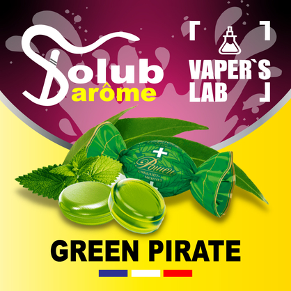 Фото, Відеоогляди на Ароматизатор для жижи Solub Arome "Green pirate" (М'ятні цукерки) 