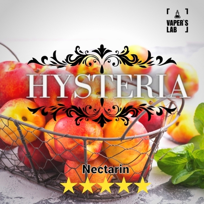 Фото купити заправку для електронної сигарети hysteria nectarine 30 ml