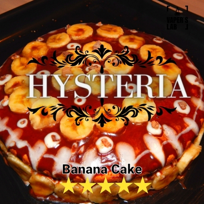 Фото, Видео на Жидкости для вейпа Hysteria Banana Cake 30 ml