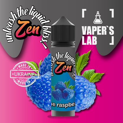 Фото жижа для вейпа без никотина дешево zen blue raspberry