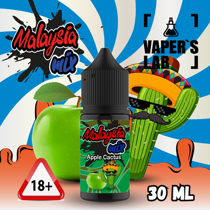 Фото сольова жижа для пода malaysian mix salt apple cactus 30 ml