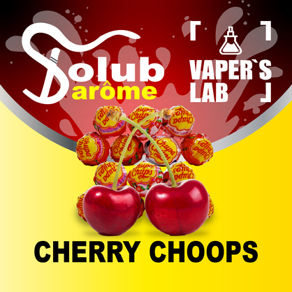 Фото, Видео, Ароматизаторы для вейпа купить украина Solub Arome "Cherry choops" (Вишневая кола в чупа-чупсе) 