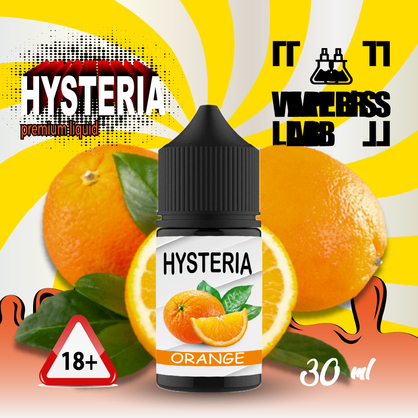 Фото, Видео жижи для под систем Hysteria Salt "Orange" 30 ml