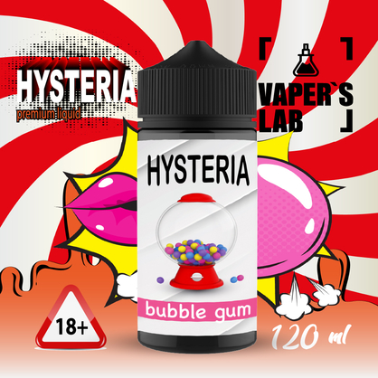 Фото жижа для вейпа без никотина купить hysteria bubblegum 100 ml