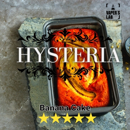 Фото, Видео на Жидкости для вейпа Hysteria Banana Cake 30 ml