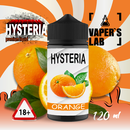 Фото рідина для вейпа без нікотину hysteria orange 100 ml