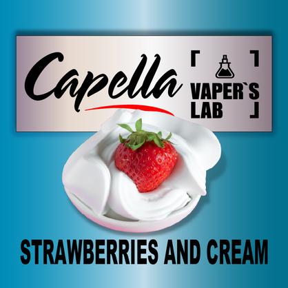 Фото на аромку Capella Strawberries and Cream Клубника и крем