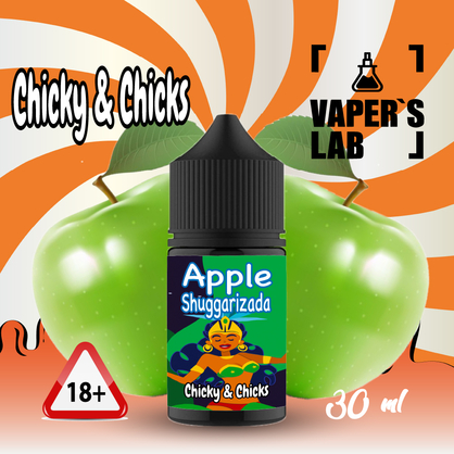 Фото, Видео жижи для подсистем Chicky Salt "Apple shuggarizada" 30 ml