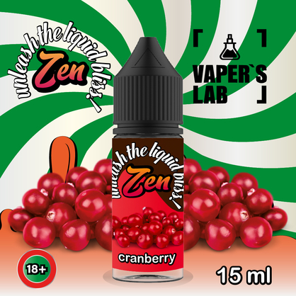 Фото, Видео жидкость для пода ZEN Salt Cranberry 15 ml