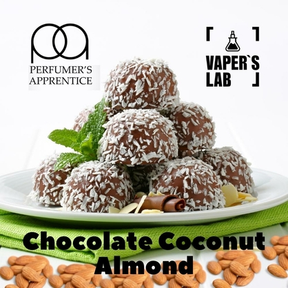 Фото, Видео, Премиум ароматизатор для электронных сигарет TPA "Chocolate Coconut Almond" (Шоколад кокос и миндаль) 