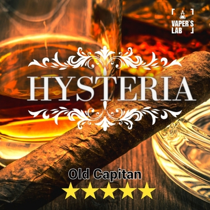 Фото, Видео на заправки для вейпа Hysteria Old Captain 30 ml