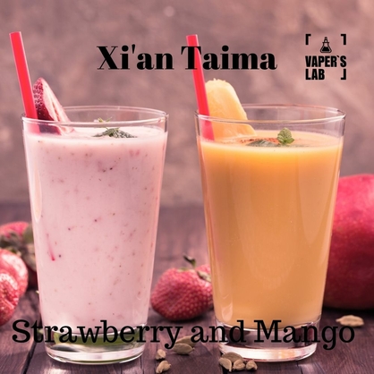 Фото, Відеоогляди на Натуральні ароматизатори для вейпа Xi'an Taima "Strawberry and Mango" (Полуниця манго) 