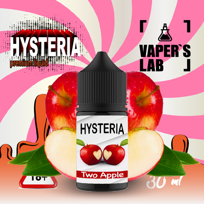 Фото, Видео на солевую жидкость для пода Hysteria Salt "Two Apple" 30 ml