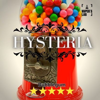 Фото рідина для вейпа без нікотину hysteria bubblegum 30 ml