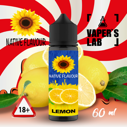 Фото жижа для вейпа без никотина дешево native flavour lemon 60 ml