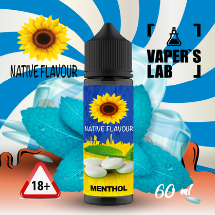 Фото жижа для вейпа купити native flavour menthol 60 ml