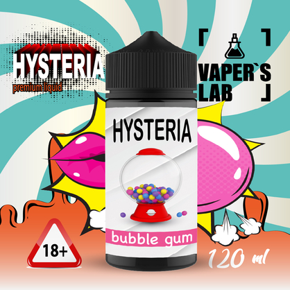 Фото жижа для вейпа без никотина купить hysteria bubblegum 100 ml