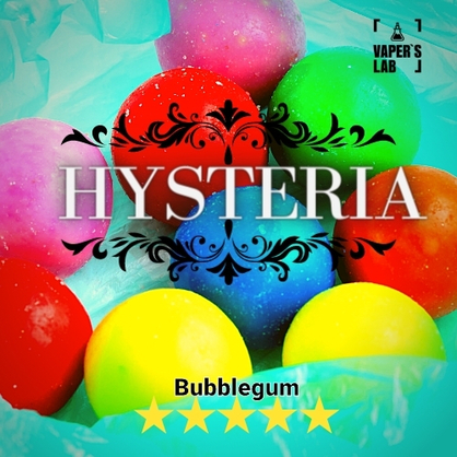 Фото рідина для вейпа без нікотину hysteria bubblegum 30 ml