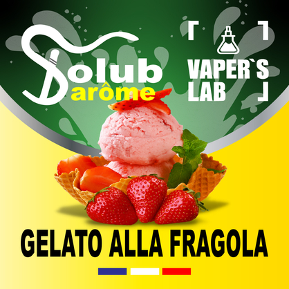 Фото, Видео, Аромки для вейпа Solub Arome "Gelato alla fragola" (Клубничное мороженое) 