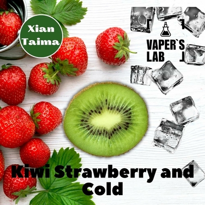 Фото, Відеоогляди на Аромки для вейпів Xi'an Taima "Kiwi Strawberry and Cold" (Ківі з полуницею та холодком) 