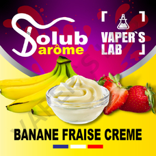 Премиум ароматизаторы для электронных сигарет Solub Arome Banane fraise crème Бананово-клубничный крем