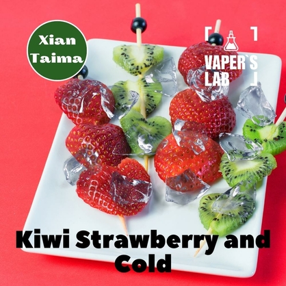 Фото, Відеоогляди на Аромки для вейпів Xi'an Taima "Kiwi Strawberry and Cold" (Ківі з полуницею та холодком) 