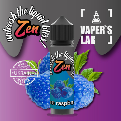 Фото жижа для вейпа без никотина дешево zen blue raspberry