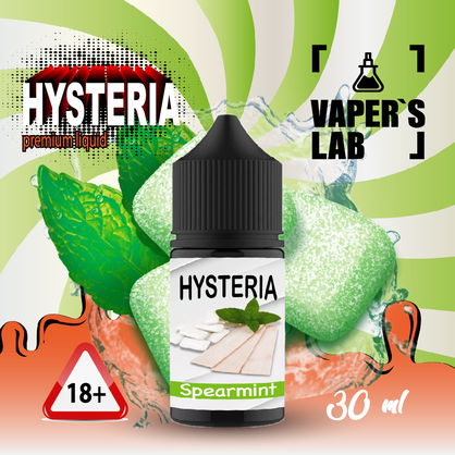 Фото, Видео на жидкость для pod Hysteria Salt "Spearmint" 30 ml