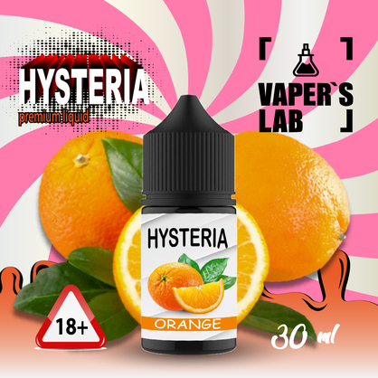 Фото, Видео жижи для под систем Hysteria Salt "Orange" 30 ml