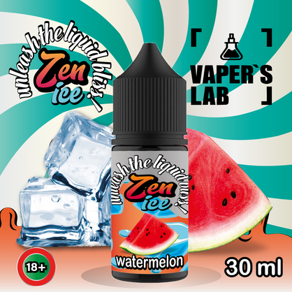 Фото жидкость для пода zen salt ice watermelon 30ml