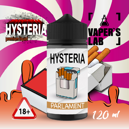 Фото заправка на вейп hysteria parlament 100 ml