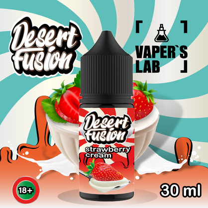 Фото солевая жидкость dessert fusion salt strawberry cream 30 ml