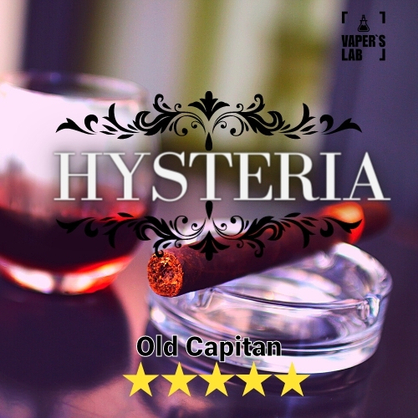 Фото рідина для електронних сигарет hysteria old captain 30 ml