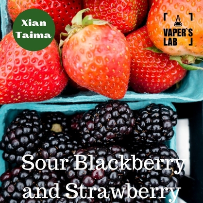 Фото, Видео, Ароматизатор для вейпа Xi'an Taima "Sour Blackberry and Strawberry" (Кислая ежевика и клубника) 