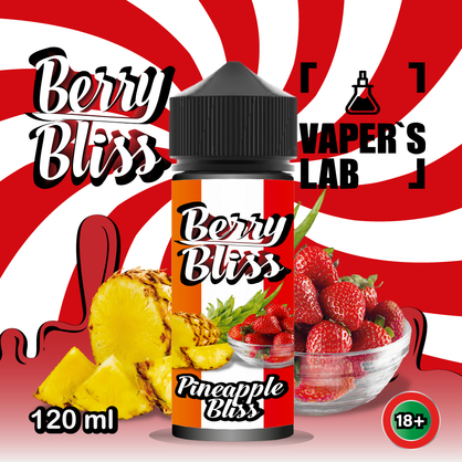 Фото жижі для вейпа berry bliss pineapple bliss 120 мл (полуниця, ананас)