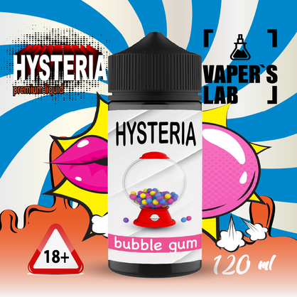 Фото жижа для вейпа без никотина купить hysteria bubblegum 100 ml