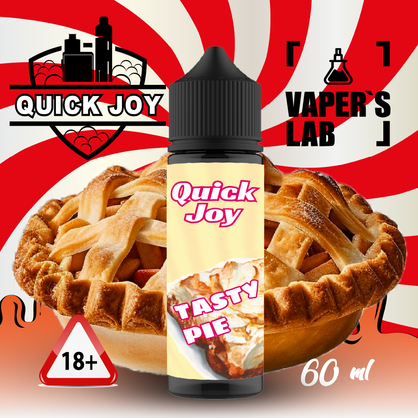 Фото жижа для електронних сигарет quick joy tasty pie 60ml