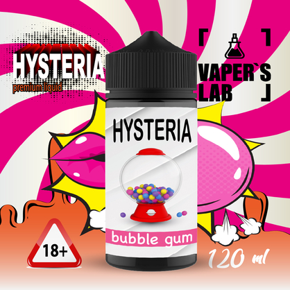 Фото рідини для вейпа hysteria bubblegum 100 ml