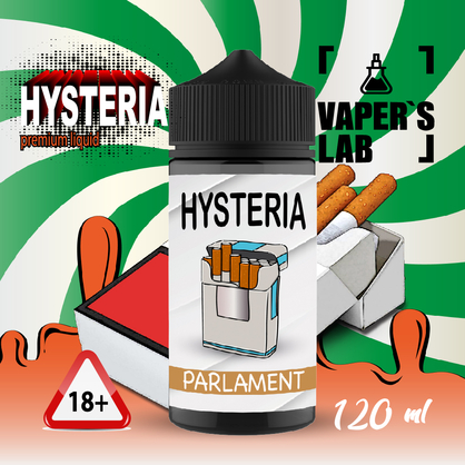 Фото заправка на вейп hysteria parlament 100 ml