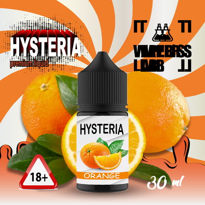 Фото, Видео жижи для под систем Hysteria Salt "Orange" 30 ml