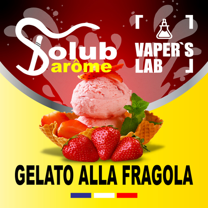 Фото, Видео, Аромки для вейпа Solub Arome "Gelato alla fragola" (Клубничное мороженое) 