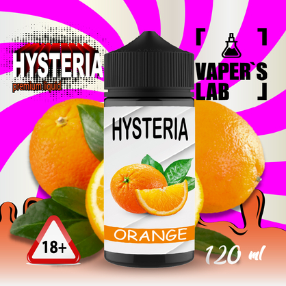 Фото рідина для вейпа без нікотину hysteria orange 100 ml