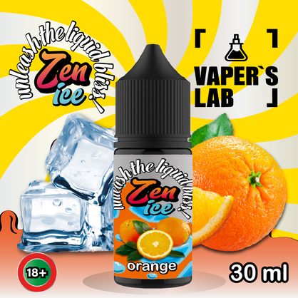 Фото сольова жижа для пода zen salt ice orange 30ml