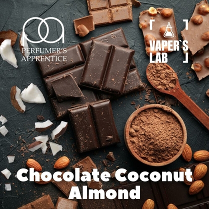 Фото, Видео, Премиум ароматизатор для электронных сигарет TPA "Chocolate Coconut Almond" (Шоколад кокос и миндаль) 