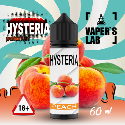 Фото жижи для вейпа hysteria peach 60 ml