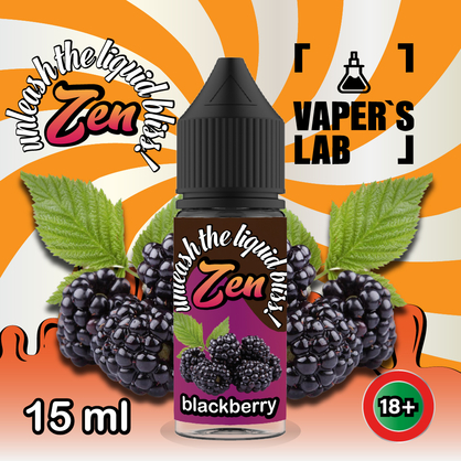 Фото, Видео на солевую жижу для пода ZEN Salt Blackberry 15 ml