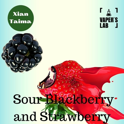 Фото, Видео, Ароматизатор для вейпа Xi'an Taima "Sour Blackberry and Strawberry" (Кислая ежевика и клубника) 