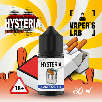 Фото, Видео на жижу для пода Hysteria Salt "Parlament" 30 ml